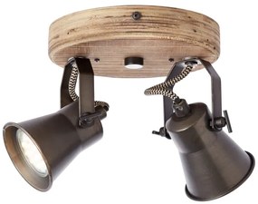 Brilliant - Faretto SEED 2xGU10/5W/230V nero/marrone