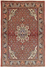 Bidjar Tappeto 160x100 Rosso (Iran) Annodato A Mano