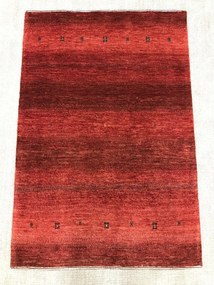 Loribaft Tappeto 140x100 Rosso (Iran) Annodato A Mano