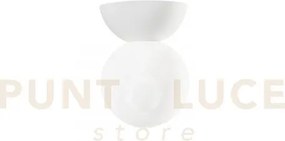 Plafoniera kiss sgerica bianca 1 luce attacco g9 10x14cm in gesso e...