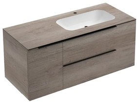 Mobile sottolavabo e lavabo Solid rovere sable L 120 x H 83 x P 51 cm, 1 anta