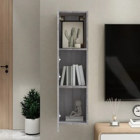 Mobile porta tv a parete grigio sonoma 30,5x30x110 cm