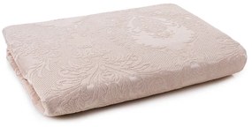 Set con copriletto e federe damascate beige 240x260 cm Beste - Mijolnir