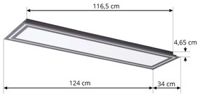 Lucande Leicy plafoniera LED RGBW nero 124cm