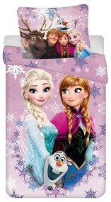 Biancheria da letto per bambini in cotone per letto singolo 140x200 cm Frozen - Jerry Fabrics