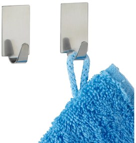 Set di 4 ganci autobloccanti in acciaio inox Quadrato - Wenko