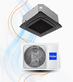 Climatizzatore Haier Cassetta 620 A 4 Vie 62x62 Mono Inverter R-32 WiFi, 12.000 / Nero