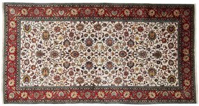 Tabriz Tappeto persiano 200 x 370 Rosa (Iran) Annodato A Mano