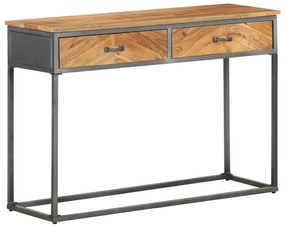 Tavolo Consolle 110x35x75 Cm İn Legno Massello Di Acacia /