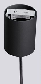 Lampadario nero con paralume in vetro ø 12 cm Orbital – Sollux