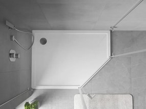 Mexen Flow piatto doccia pentagonale slim sinistro 100 x 90 cm, bianco lucido - 46P109010L