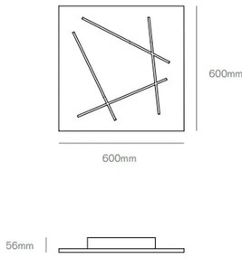 Flat plafoniera 51w 2500lm 3000k sand