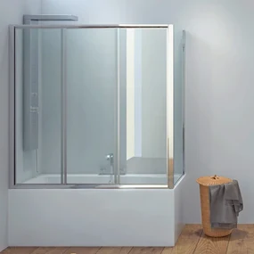 Kamalu - Parete vasca angolare 140x80cm P2000S