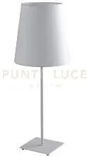 Lume elvis bianco 1 luce attacco e27 24x63,5cm in metallo e paralum...