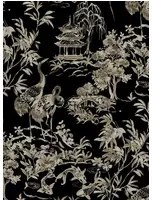 Coordonne Carta da parati Ming Pagoda - Onyx
