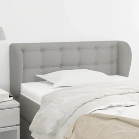 Testiera Ad Orecchio Grigio Chiaro 103x23x78/88 Cm İn Tessuto /