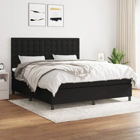 Giroletto A Molle Con Materasso Nero 160x200 Cm İn Tessuto /