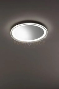 Plafoniera in alluminio  grigio mirò  biemissione d.60cm led 59w 30...