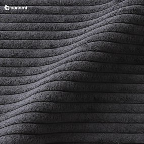 Divano letto angolare in velluto a coste color antracite Brave Dave - Miuform