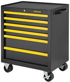 Carrello da officina con ruote STANLEY STST98182 in acciaio 4 ruote 6 cassetti 1 ripiani, L 67.6 x P 46 x H 85.9 cm