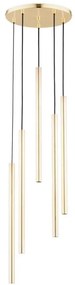 Lampadario a sospensione COLLET 5xG9/40W/230V Ø30 cm oro