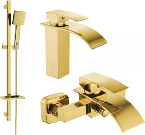 Mexen Aries DQ45 set da bagno, dorato - 744803DQ45-50