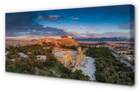 Stampa quadro su tela Architettura panorama della Grecia di Athena 100x50 cm