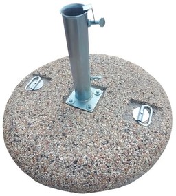 Base per ombrellone riempibile in cemento bianco Platino L 50 x P 50 x H 27 cm confezione da4 pezzi