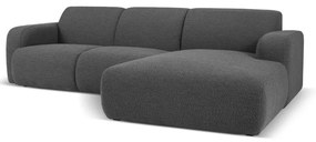 Divano angolare grigio scuro in tessuto bouclé (angolo destro) Molino - Micadoni Home