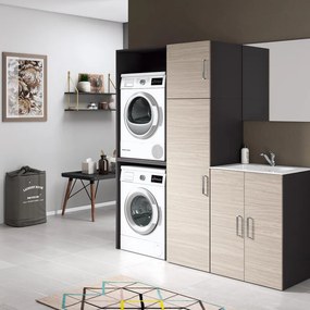 Mobile coprilavatrice Desi in truciolare grigio ombra P 70 x L 49 x H 90 cm