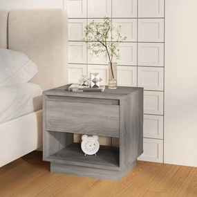 Comodino Sonoma Grigio 45x34x44 Cm İn Truciolato /