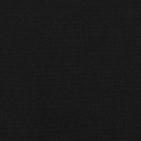 Giroletto con Testiera Nero 200x200 cm in Tessuto