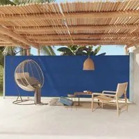 Tenda da Sole Laterale Retrattile per Patio 180x600 cm Blu 317966