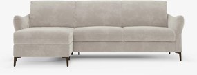 Dalia divano letto angolare con vano contenitore - materasso alto 18 cm in raffinato tessuto smacchiabile T30