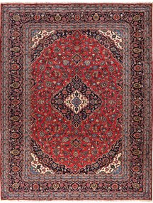 Kashan Tappeto 390x300 Rosso (Iran) Annodato A Mano