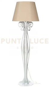 Lampada da terra moderna di design circeo bianco marmo paralume sabbia