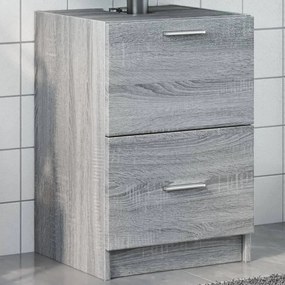 Mobile lavabo grigio sonoma 40x37x59 cm in truciolare