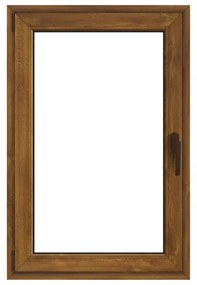Finestra in PVC rovere dorato L 80 x H 120 cm, 1 anta apertura a sinistra
