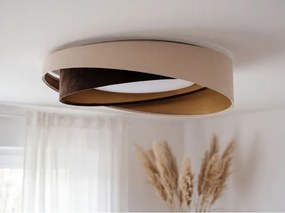 Plafoniera LED dimmerabile SM. GALAXY M. 24W/230V Ø55 cm beige/marrone/oro + telecomando