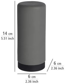WENKO 54680100 - Dispenser EASY SQUEEZ-E 6x14 cm grigio/nero