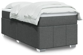 Giroletto A Molle Con Materasso Grigio Scuro 80x200 Cm Tessuto /