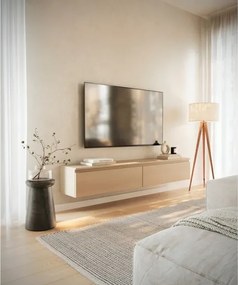 Mobile TV Sospeso 175 cm 2 Ante A Ribalta Rovere Lindberg Lume