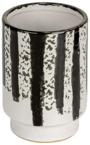 Portaspazzolino bianco e nero in ceramica Subiza – Wenko