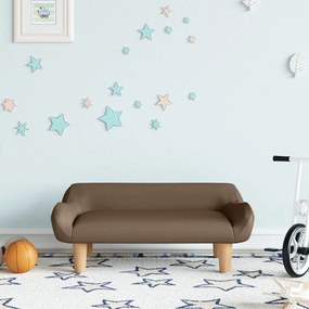 Divano Per Bambini Marrone 70x40x24 Cm İn Tessuto /