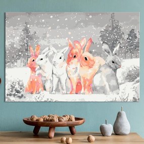 Quadro fai da te Winter Bunnies