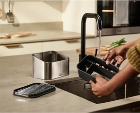 Supporto per detersivo color argento lucido in metallo Surface – Joseph Joseph