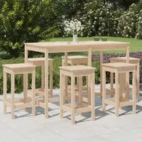 Set Bar da Giardino 7 pz in Legno Massello di Pino 3154755