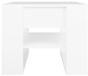 Tavolino da salotto bianco 55,5x55x45 cm in legno multistrato
