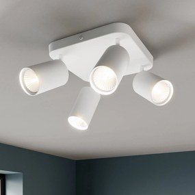 Nowodvorski Lighting Plafoniera Eye Spot 4 luci quadrata, bianca