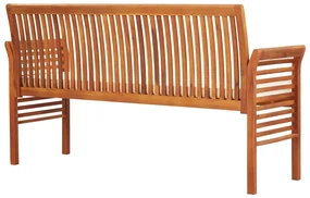 Panca da giardino a 3 posti 150 cm in legno massello di acacia